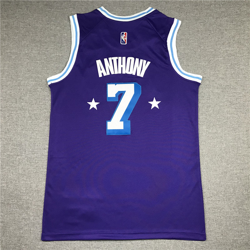 Men's Los Angeles Lakers Carmelo Anthony Purple Swingman Jersey1 - City Edition