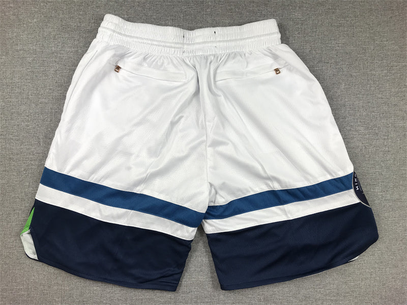 Men's Minnesota Timberwolves White Association Edition Pocket Shorts1