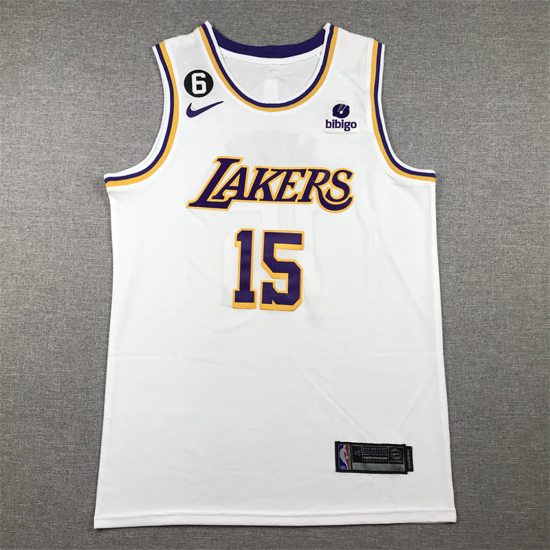 Men's Los Angeles Lakers Austin Reaves #15 White 2022/23 Swingman Jersey1 - Association Edition