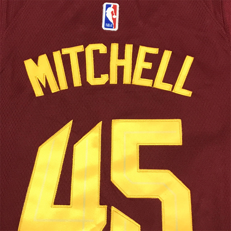 Men's Cleveland Cavaliers Donovan Mitchell #45 Burgundy Swingman Jersey1 - Icon Edition