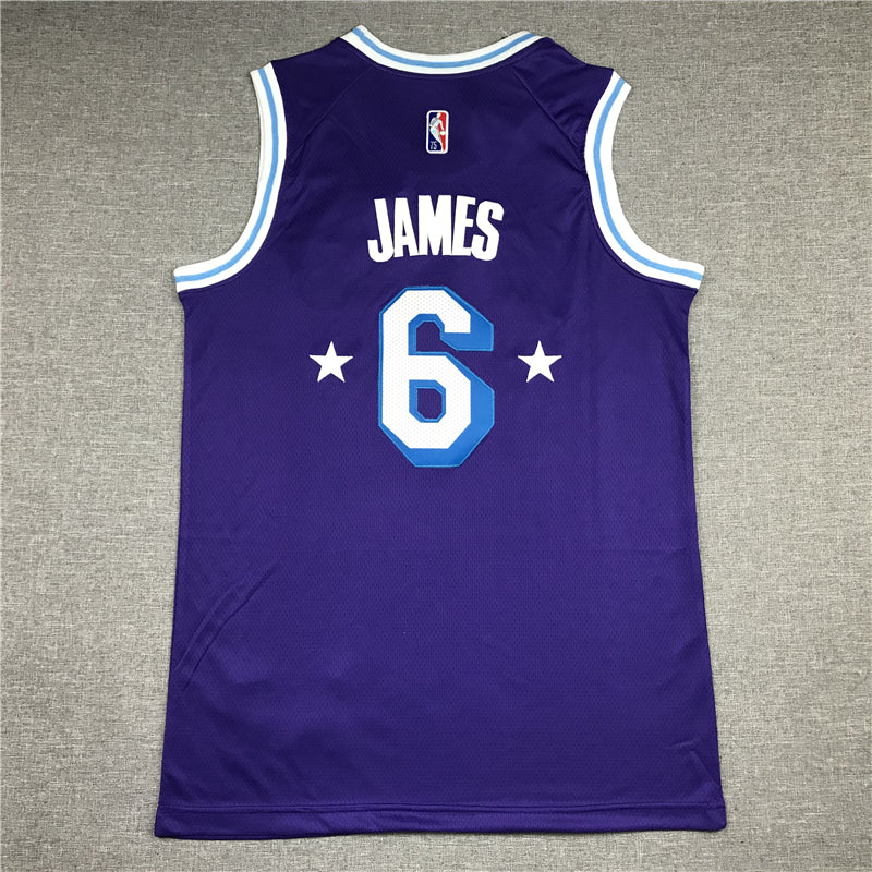Men's Los Angeles Lakers LeBron James Purple Swingman Jersey1 - City Edition