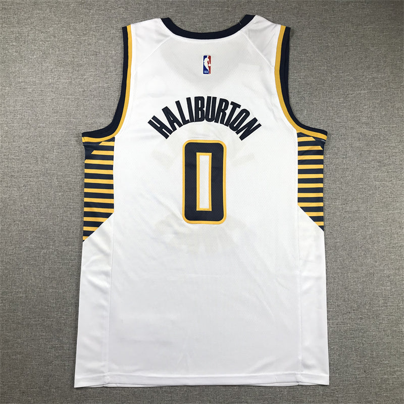 Men's Indiana Pacers Tyrese Haliburton #0 White Swingman Jersey1 - Association Edition
