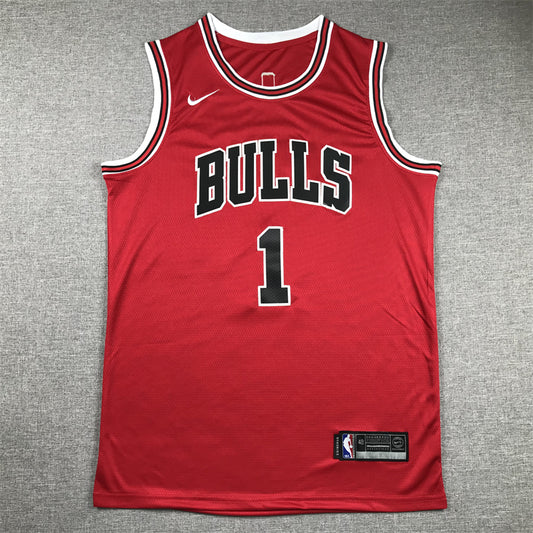 Men's Chicago Bulls Derrick Rose #1 Red Swingman Jersey1