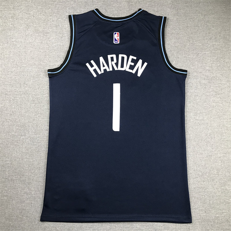 Men's LA Clippers James Harden #1 Navy 2023/24 Swingman Jersey1 - City Edition