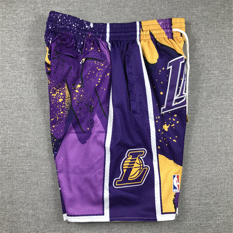 Men's Los Angeles Lakers Purple Swingman Pocket Shorts1