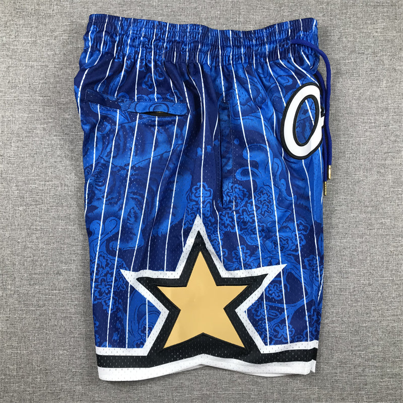 Men's Orlando Magic Tiger Year Limited Edition Blue Basketball Shorts1