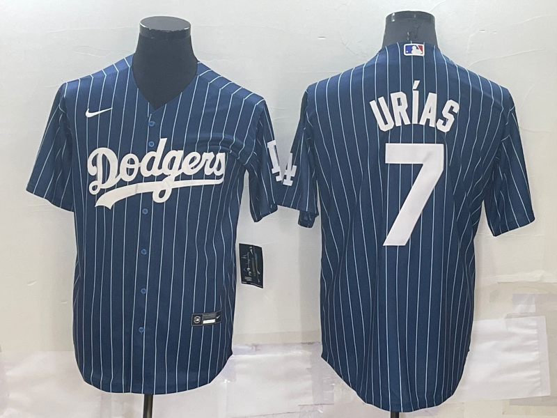 Men's Los Angeles Dodgers Julio Urias #7 Blue Stitched Player Jersey1