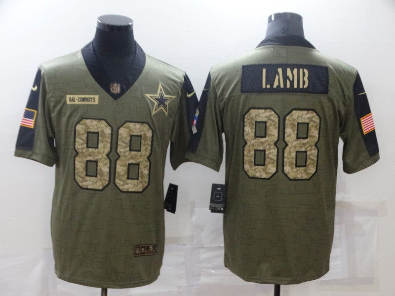 Men's Dallas Cowboys CeeDee Lamb #88 Brown Game Player Jersey1