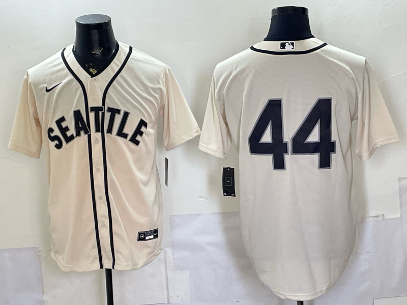 Men's Seattle Mariners Julio Rodriguez #44 Cream Limited Player Jersey