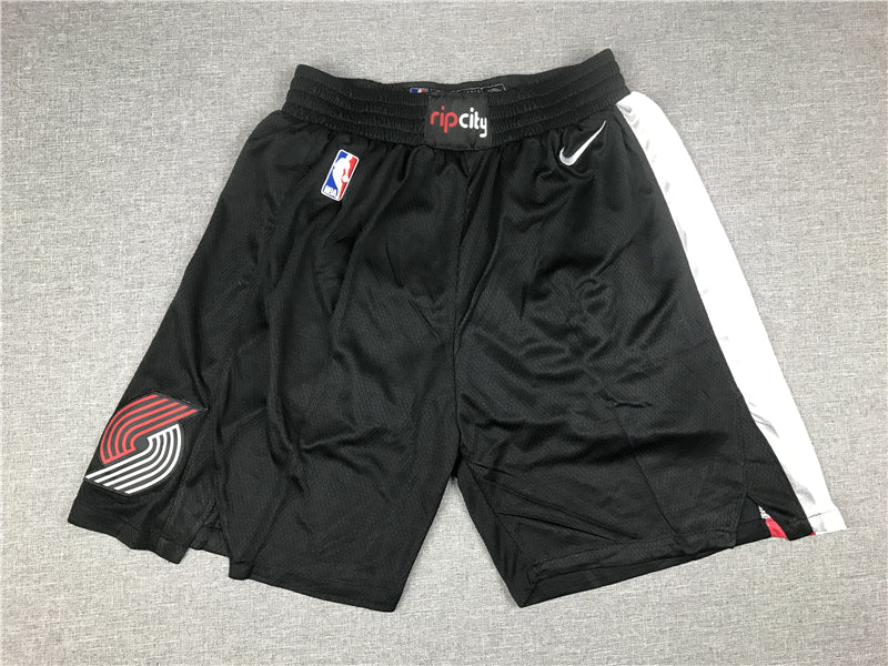 Men's Portland Trail Blazers Black Pocket Shorts1