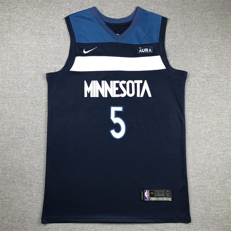 Men's Minnesota Timberwolves Anthony Edwards #5 Navy Swingman Jersey1 - Icon Edition