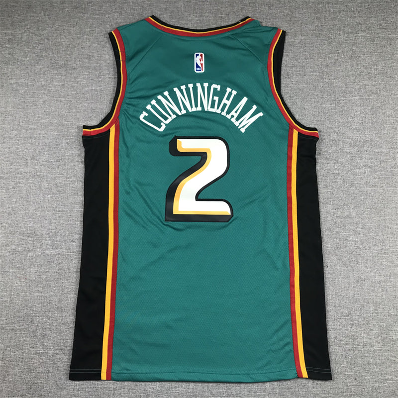 Men's Detroit Pistons Cade Cunningham #2 Teal 2022/23 Swingman Jersey1 - Classic Edition