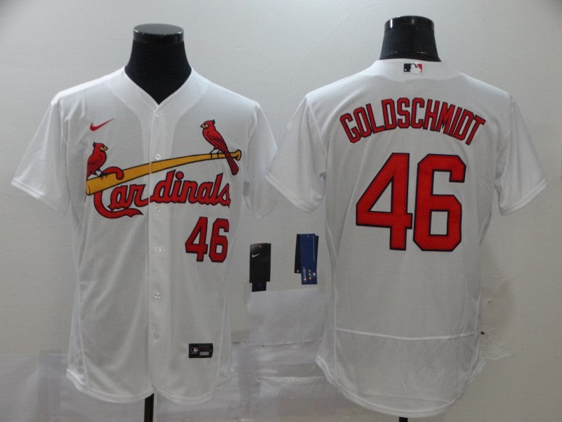 Men's St. Louis Cardinals Paul Goldschmidt #46 White Replica Player Jersey1