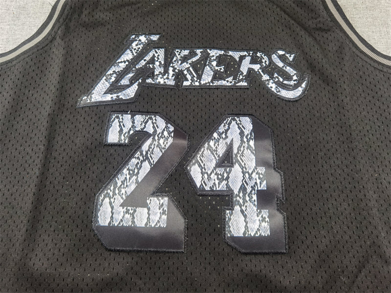 Men's Los Angeles Lakers Kobe Bryant #24 Black 1996/97 Hardwood Classics Swingman Jersey1
