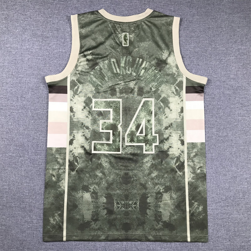 Men's Milwaukee Bucks Giannis Antetokounmpo #34 Brown Select Series Swingman Jersey1