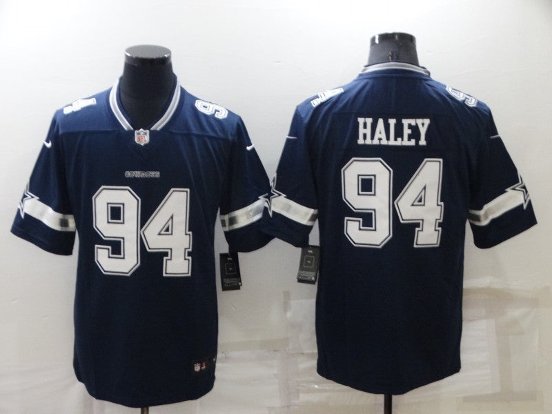 Men's Dallas Cowboys Charles Haley #94 Navy Game Jersey1