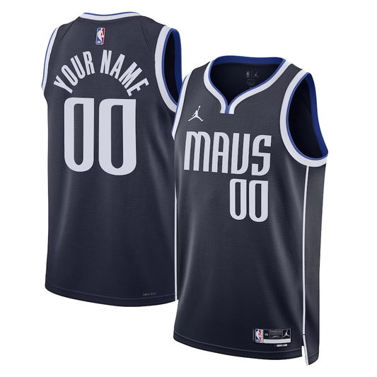 Men's Dallas Mavericks Navy 2022/23 Swingman Custom Jersey1 - Statement Edition