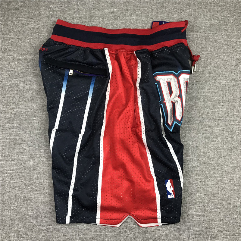 Men's Houston Rockets Black 1995-96 Hardwood Classics Basketball Shorts1
