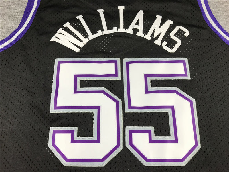 Men's Sacramento Kings Jason Williams Black Hardwood Classics Swingman Jersey1