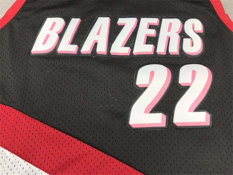 Men's Portland Trail Blazers Clyde Drexler #22 Black 1991-92 Hardwood Classics Swingman Jersey1
