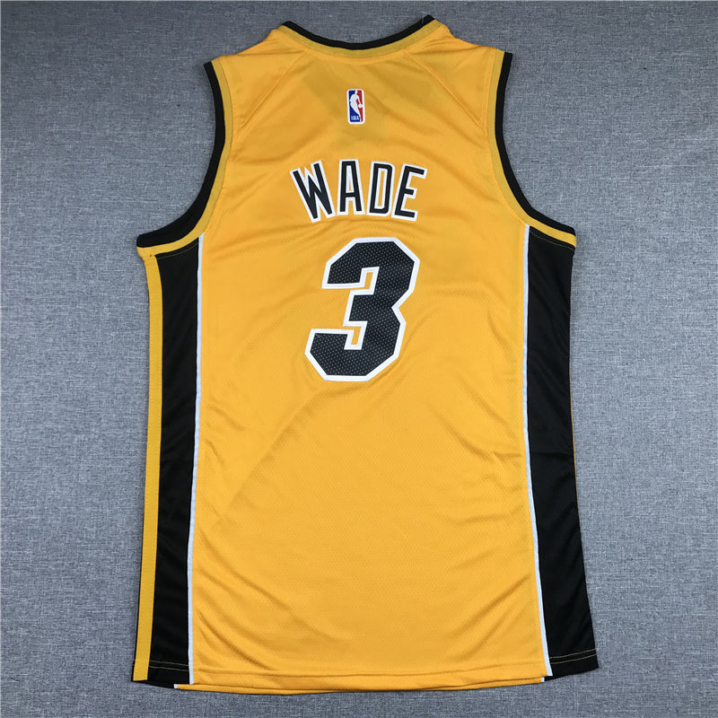 Men's Miami Heat Dwyane Wade #3 Gold 2020/21 Swingman Player Jersey1