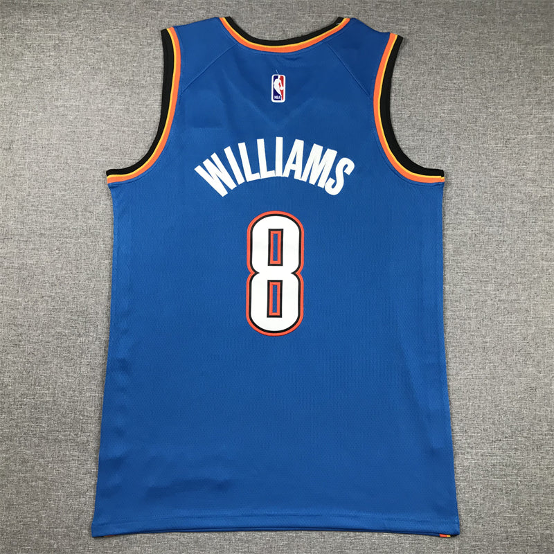 Men's Oklahoma City Thunder Jalen Williams #8 Blue Swingman Jersey1 - Icon Edition
