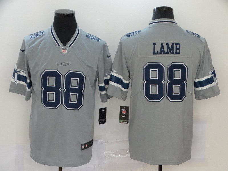 Men's Dallas Cowboys CeeDee Lamb #88 Gray Inverted Legend Jersey1