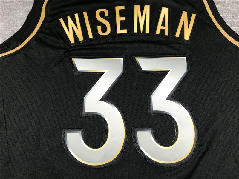 Men's Golden State Warriors James Wiseman #33 Black Classic Player Jersey1