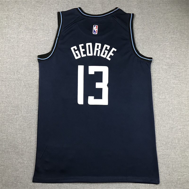 Men's LA Clippers Paul George #13 Navy 2023/24 Swingman Jersey1 - City Edition