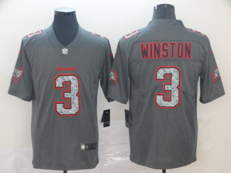 Men's Tampa Bay Buccaneers Jameis Winston #3 Gray Game Jersey1