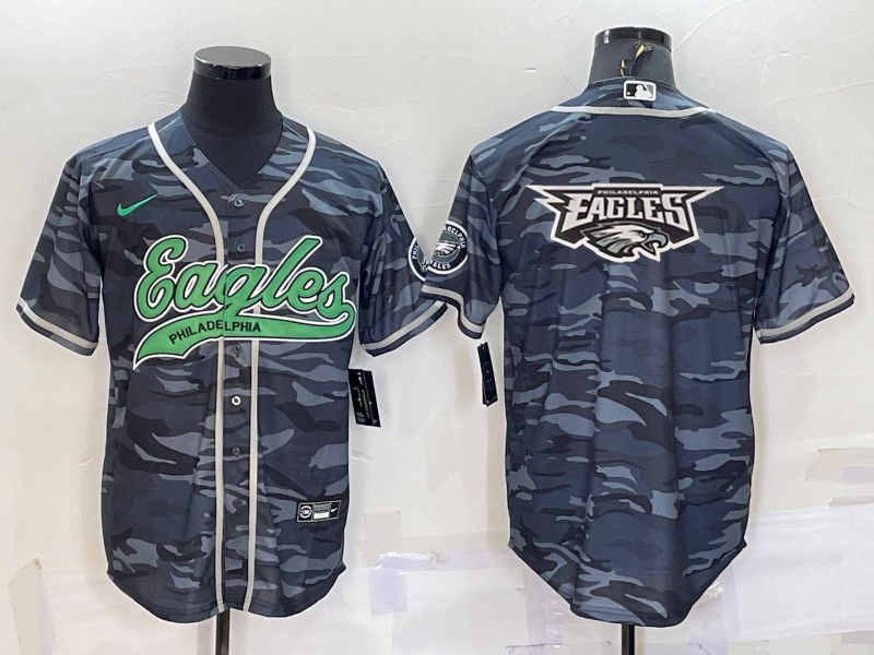 Men's Philadelphia Eagles Grey Camouflage Game Jersey1