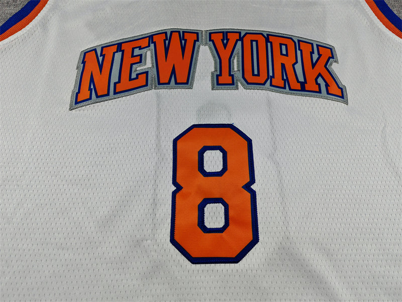 Men's New York Knicks OG Anunoby #8 White Game Jersey - Association Edition