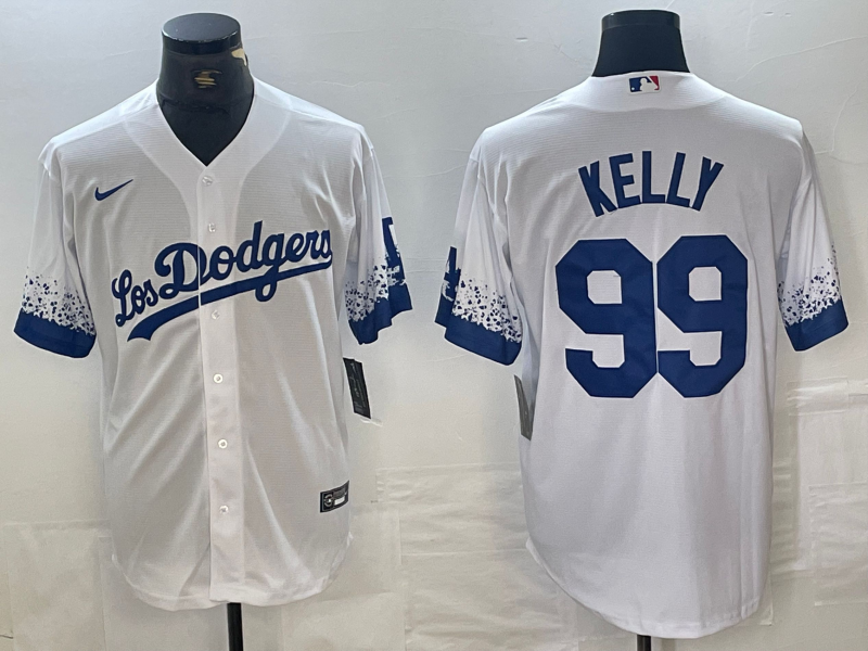 Men's Los Angeles Dodgers Joe Kelly #99 White Player Jersey1