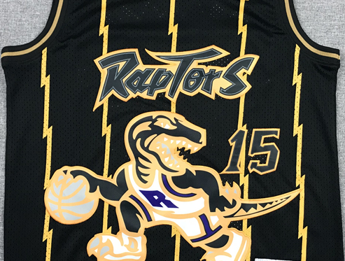 Men's Toronto Raptors Vince Carter 1998-99 Black Hardwood Classics Swingman Jersey1