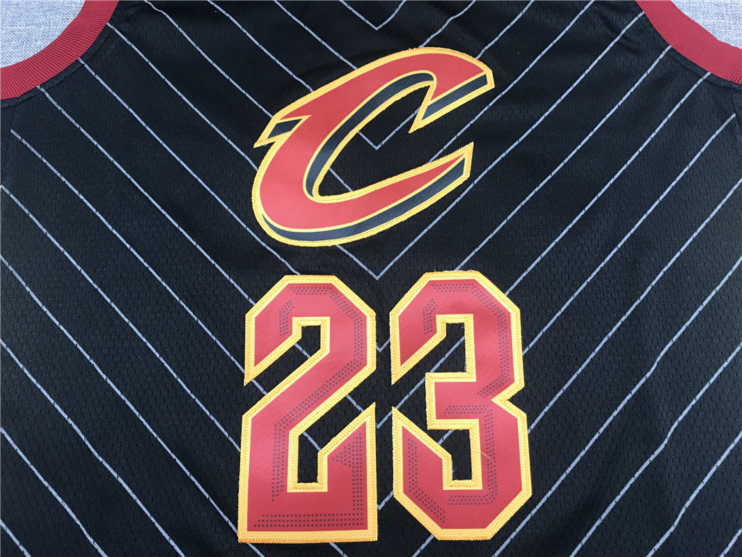 Men's Cleveland Cavaliers LeBron James #23 Black Swingman Player Jersey1