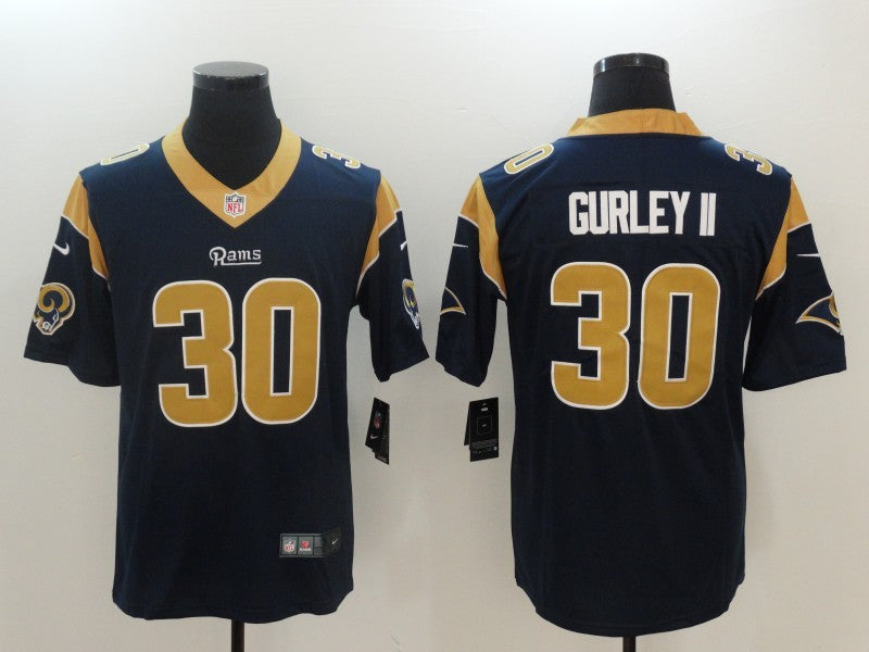 Men's Los Angeles Rams Todd Gurley II #30 Navy Game Jersey1