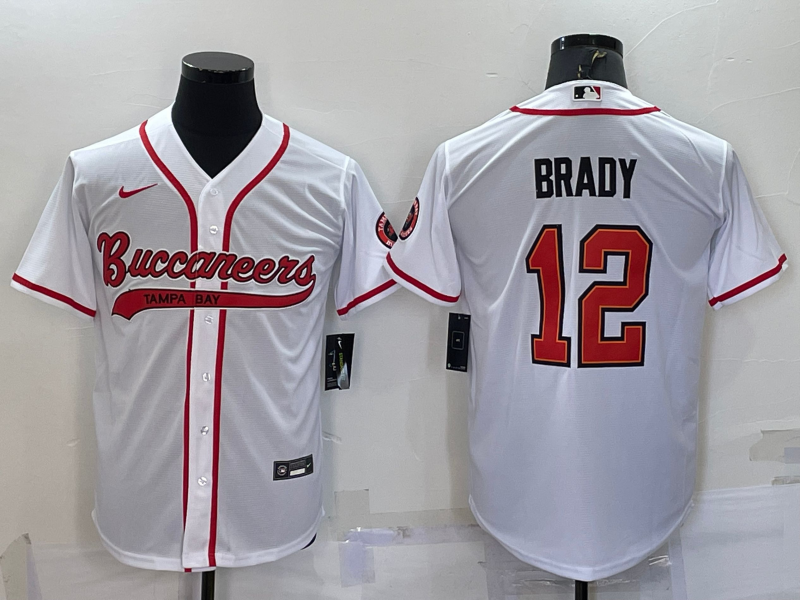 Men's Tampa Bay Buccaneers Tom Brady #12 White Game Jersey1 Joint Edition