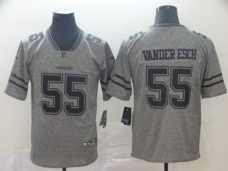 Men's Dallas Cowboys Leighton Vander Esch #55 Gray Alternate Game Jersey1
