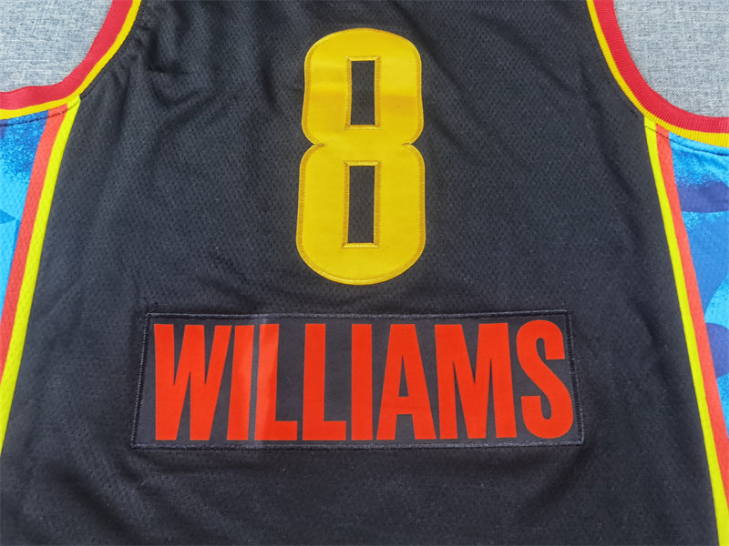 Men's Oklahoma City Thunder Jalen Williams #8 Black 2024/25 Swingman Player Jersey1 - City Edition