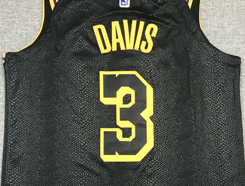 Men's Los Angeles Lakers Anthony Davis Black #3 NBA Swingman Jersey1