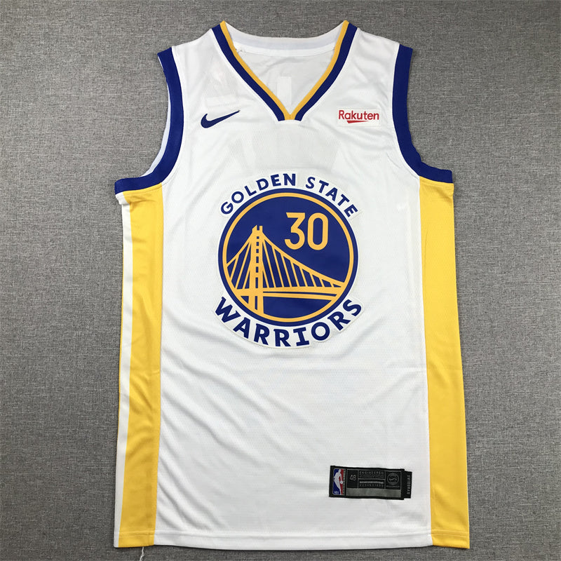 Men's Golden State Warriors Stephen Curry #30 White 2022/23 Game Jersey - Association Edition