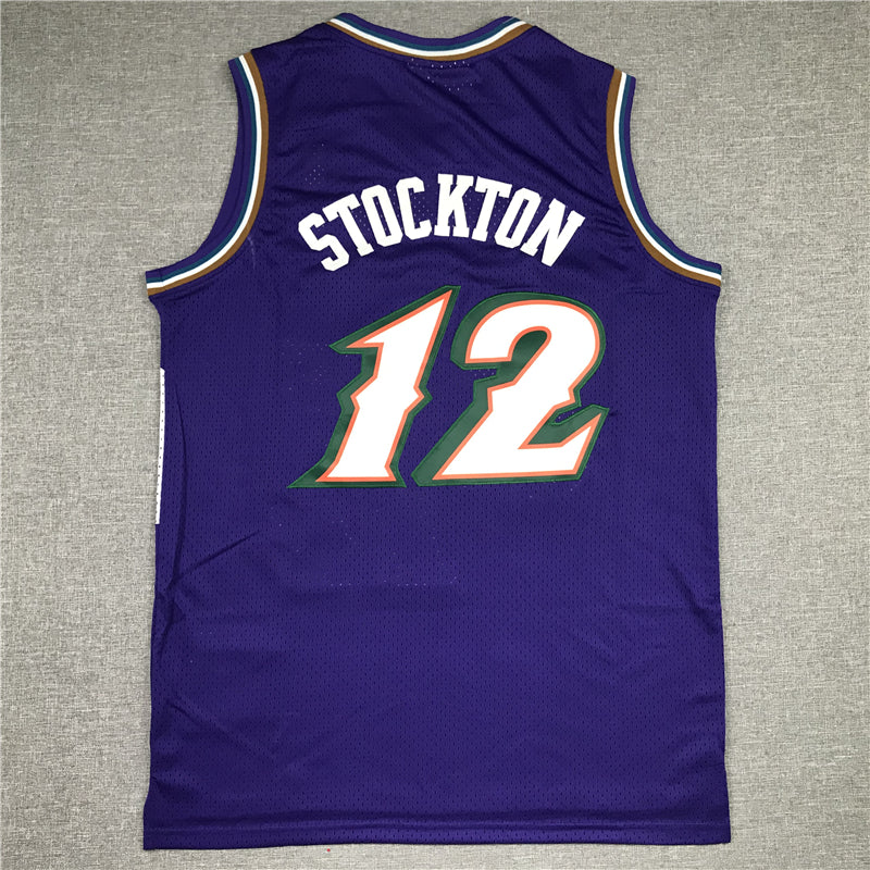 Men's Utah Jazz John Stockton Mitchell & Ness Purple 1996/97 Player Jersey1
