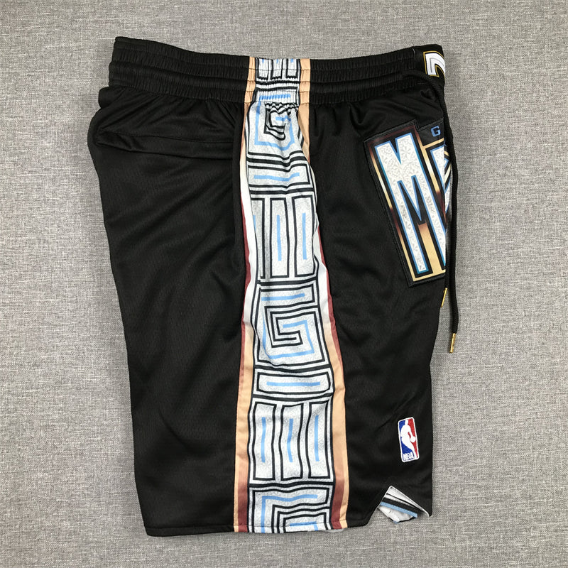 Men's Memphis Grizzlies Black 2022/23 City Edition Basketball Shorts1