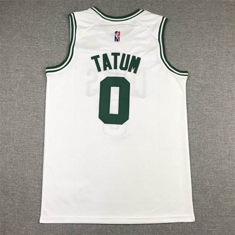 Men's Boston Celtics Jayson Tatum #0 NBA White Swingman Jersey1