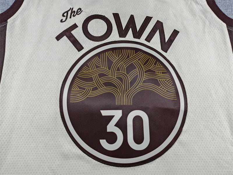 Men's Golden State Warriors Stephen Curry #30 Tan 2025/26 Game Jersey - City Edition