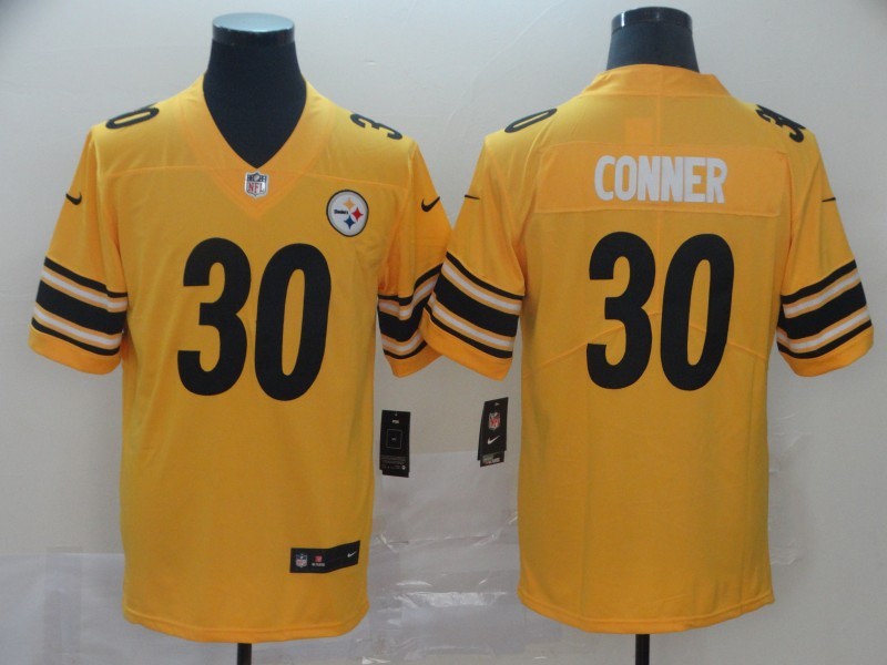 Men's Pittsburgh Steelers James Conner #30 Gold Inverted Team Game Jersey1