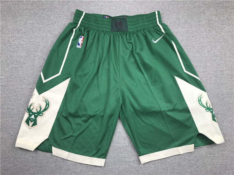 Men's Milwaukee Bucks Green Basketball Shorts1