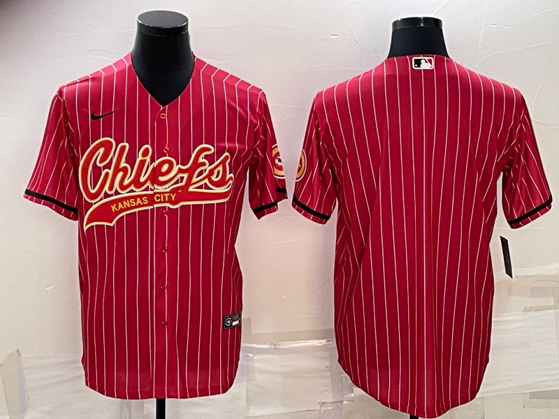 Men's Kansas City Chiefs Red Blank Game Jersey1