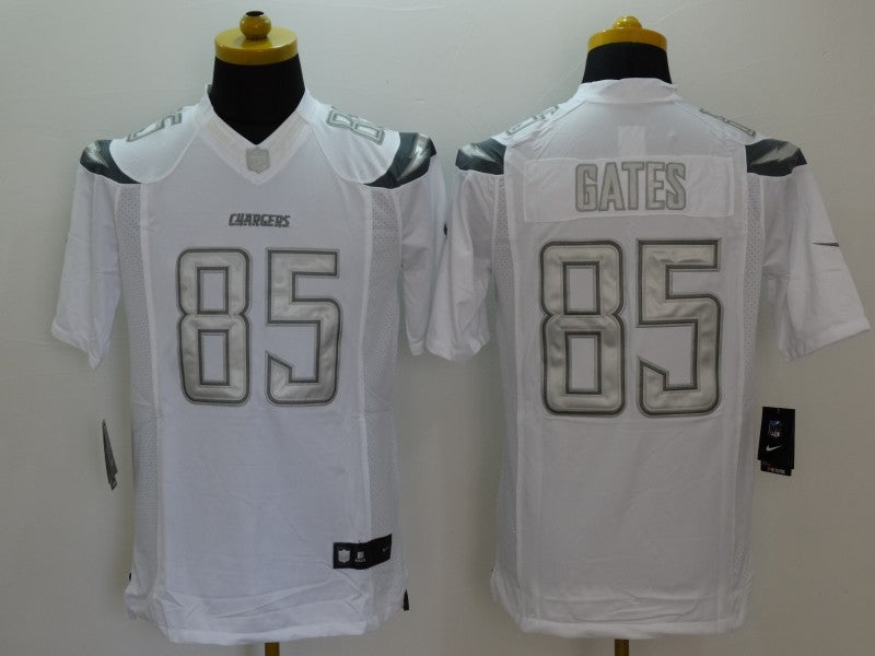 Men's Los Angeles Chargers Antonio Gates #85 White Game Jersey1