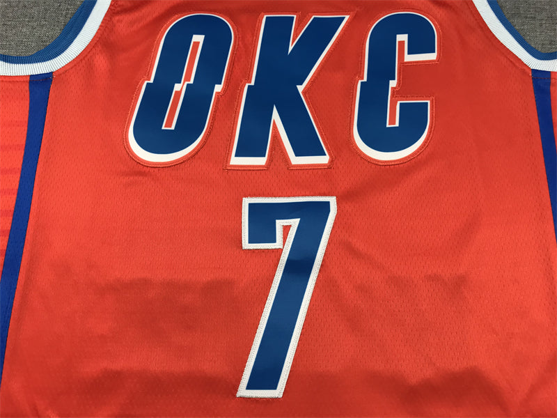 Men's Oklahoma City Thunder Chet Holmgren #7 Orange 2022/23 Swingman Jersey1 - Statement Edition